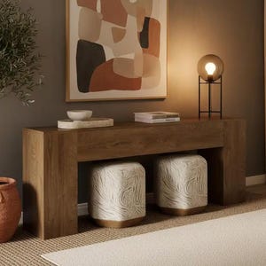 Extra Long Narrow Console Table 86 Inch, Skinny Console Table, Farmhouse Entryway Console Table, Behind Couch Sofa Table