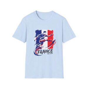 Wereldbeker Frans 2026 | Grafisch T-shirt Franse voetballer Light Blue
