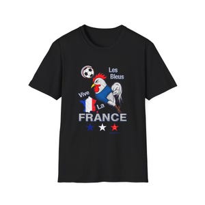 France World Cup T-Shirt 2026 | "Vive France" Les Bleus Rooster Football Tee Black