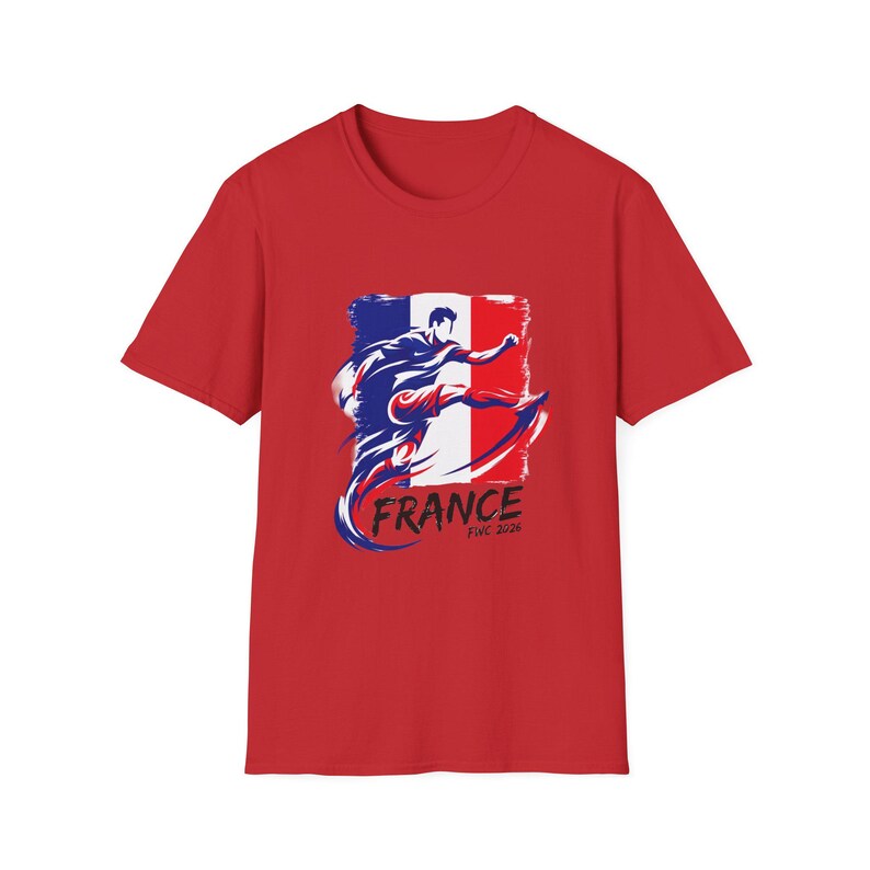 Wereldbeker Frans 2026 | Grafisch T-shirt Franse voetballer Red