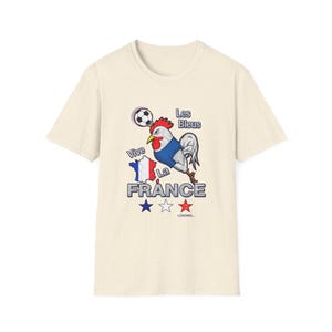 France World Cup T-Shirt 2026 | "Vive France" Les Bleus Rooster Football Tee Natural