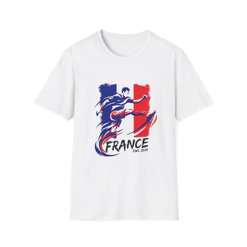 Wereldbeker Frans 2026 | Grafisch T-shirt Franse voetballer White
