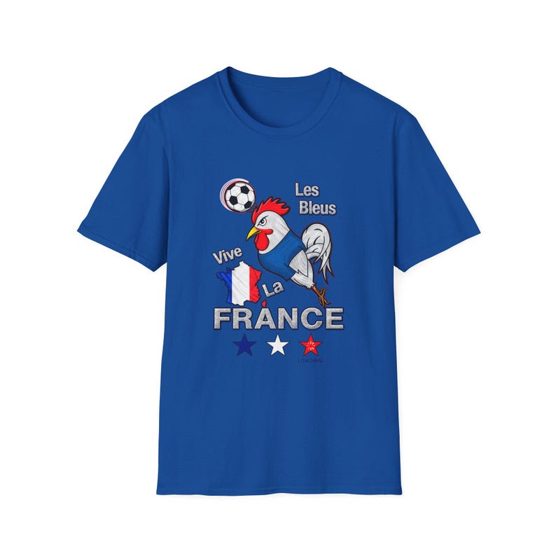 France World Cup T-Shirt 2026 | "Vive France" Les Bleus Rooster Football Tee Royal