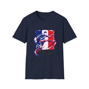 Wereldbeker Frans 2026 | Grafisch T-shirt Franse voetballer Navy