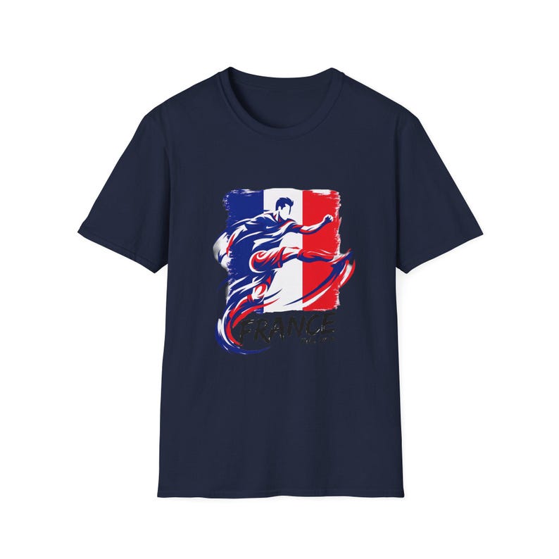 Wereldbeker Frans 2026 | Grafisch T-shirt Franse voetballer Navy