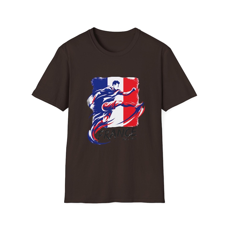 Wereldbeker Frans 2026 | Grafisch T-shirt Franse voetballer Dark Chocolate