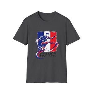 Wereldbeker Frans 2026 | Grafisch T-shirt Franse voetballer Dark Heather