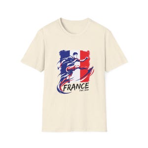 Wereldbeker Frans 2026 | Grafisch T-shirt Franse voetballer Natural