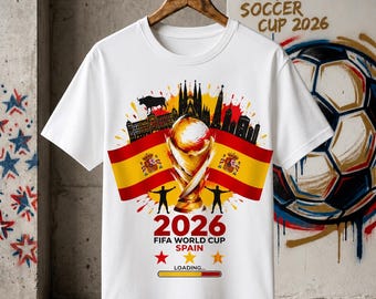 T-shirt wereldkampioenschap voetbal Spanje 2026 | T-shirt voor Spaanse voetbalfan