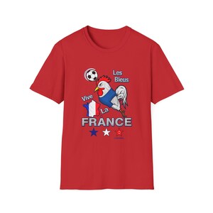 France World Cup T-Shirt 2026 | "Vive France" Les Bleus Rooster Football Tee Red