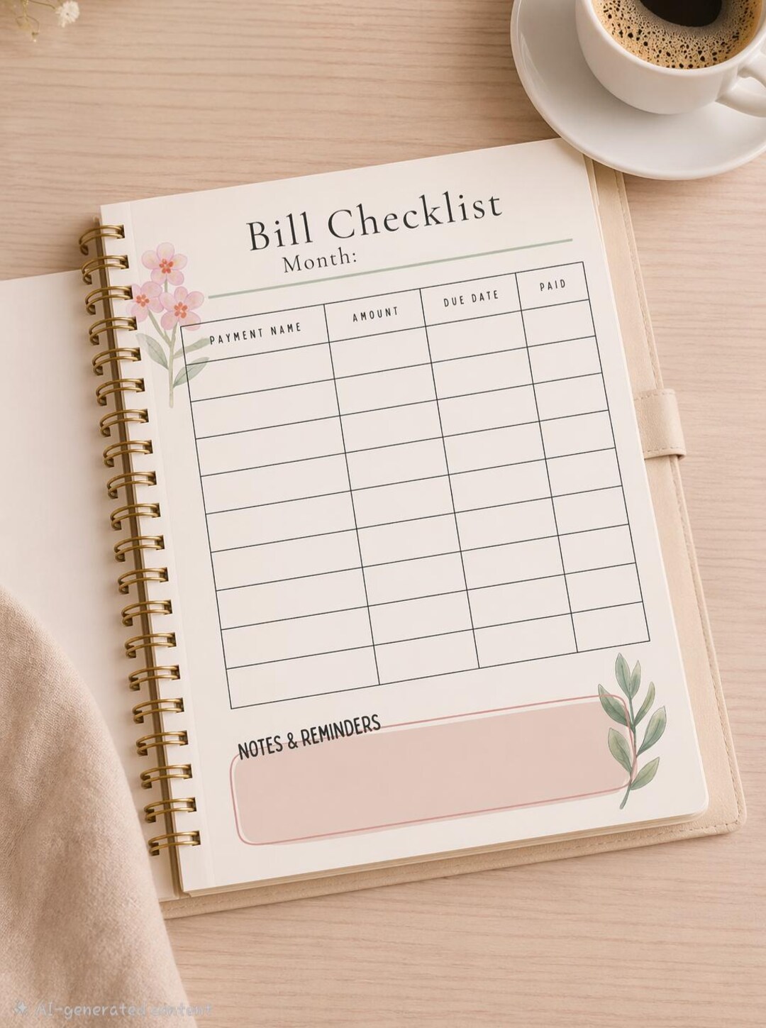 Bill Checklist Digital Download - Etsy