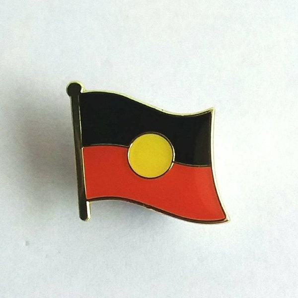 Australian Aboriginal Flag Enamel Pin/Badge - First Nations Pin Always Was Always Will Be, Deaths in Custody, Black Lives Matter Protest Pin