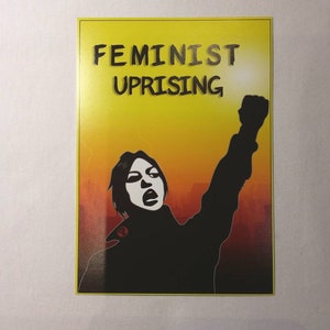 Cartão postal impresso de arte feminista, individual ou em pacotes, político, feminista, ativista, de protesto.