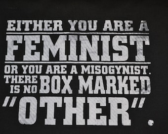 FEMINISTA O MISÓGINA- Parche grande de protesta feminista- Cita de Ani Difranco, ¡Día Internacional de la Mujer!