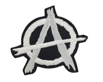 ANARCHY FLAG PATCH embroidered iron-on RED A PROTEST Anarchist PUNK ROCK EMBLEM 