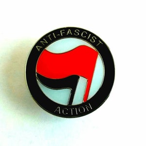 Badge en émail ANTIFA - épinglette politique, antifasciste, épingle anarchiste, épingle punk