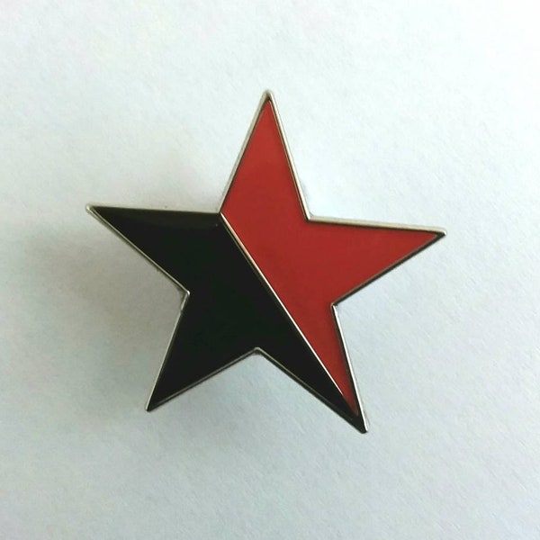 Anarchist Star Enamel Pin/Badge - Anarchist,Anti Fascist Action, Industrial Workers of the World, Political, Protest Pin, Punk Pin,