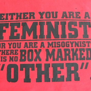 FEMINIST OR MISOGYNIST-Patch- Ani Difranco Quote, Large Feminist Patch, Riot Grrrl Patch, Punk, Anarchist