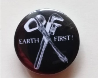 Earth First! Badge/Pin, Radical Environmental Activist Protest
