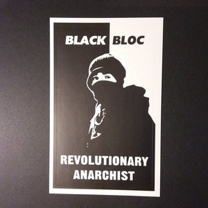BLACK BLOC Sticker Revolutionary Anarchist, Activist Protest Progressive, Packs Available