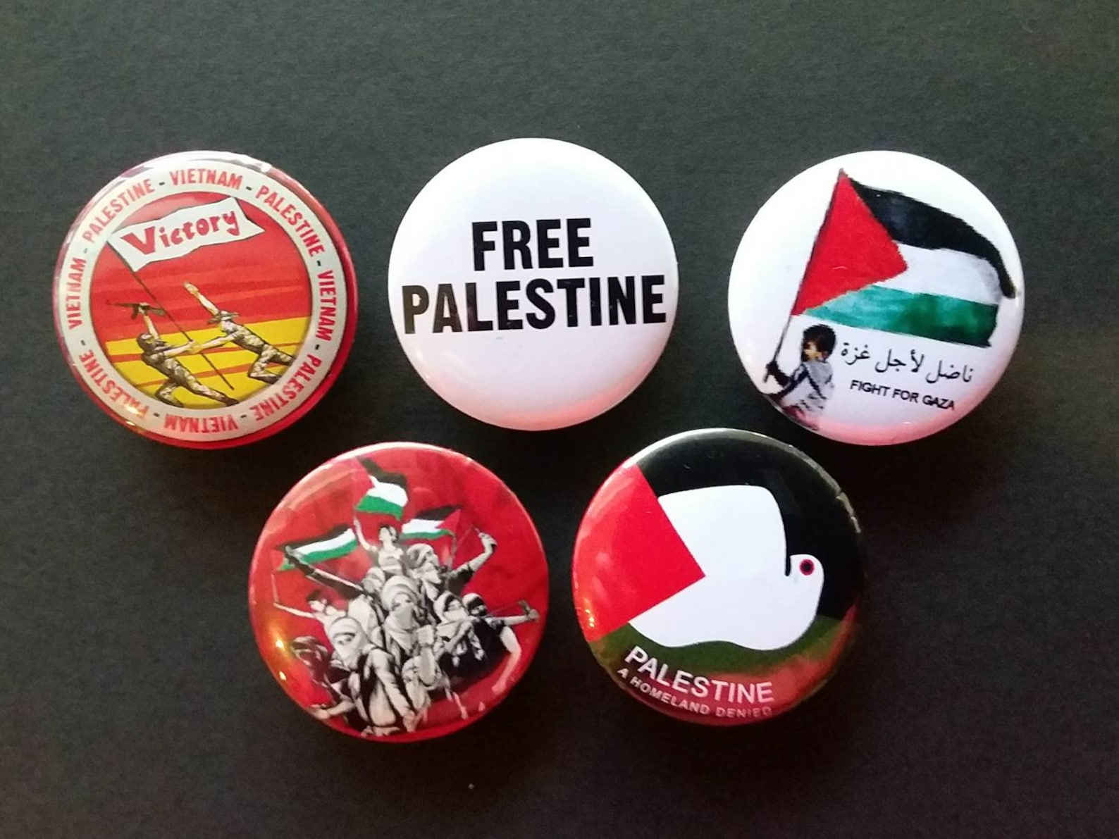 FREE PALESTINE Badges/pins Pack 5 Anarchist Soldarity Etsy