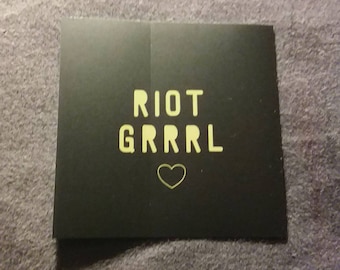 RIOT Grrrl Sticker, Grunge Punk Feminist