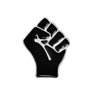 Black Lives Matter-pin badge, vuistpin, reverspin, BLM-pin, protestpin, activistpin, anarchistische pin, progressief, links, GRATIS VERZENDING