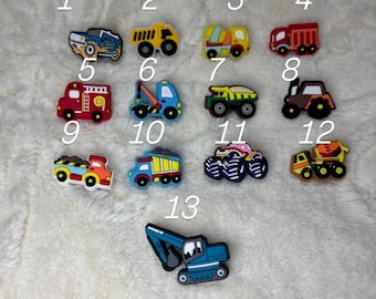 Car, Bulldozer, Trucks, PVC Shoe Charm