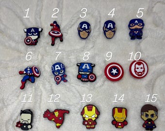 Marvel, avengers, superhero PVC shoe charm
