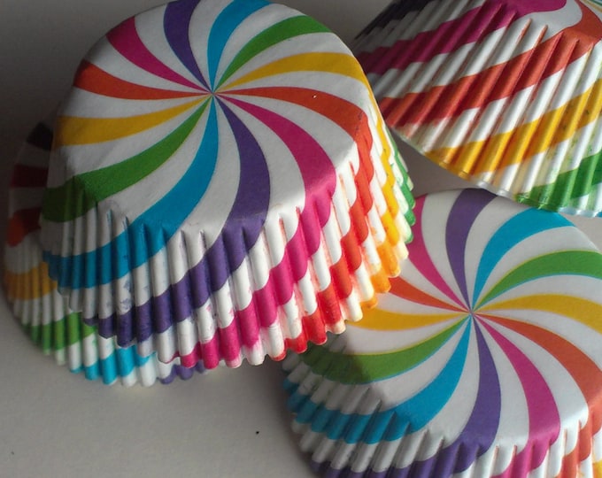 Rainbow Cupcake Liners 50 LAST ONES Etsy