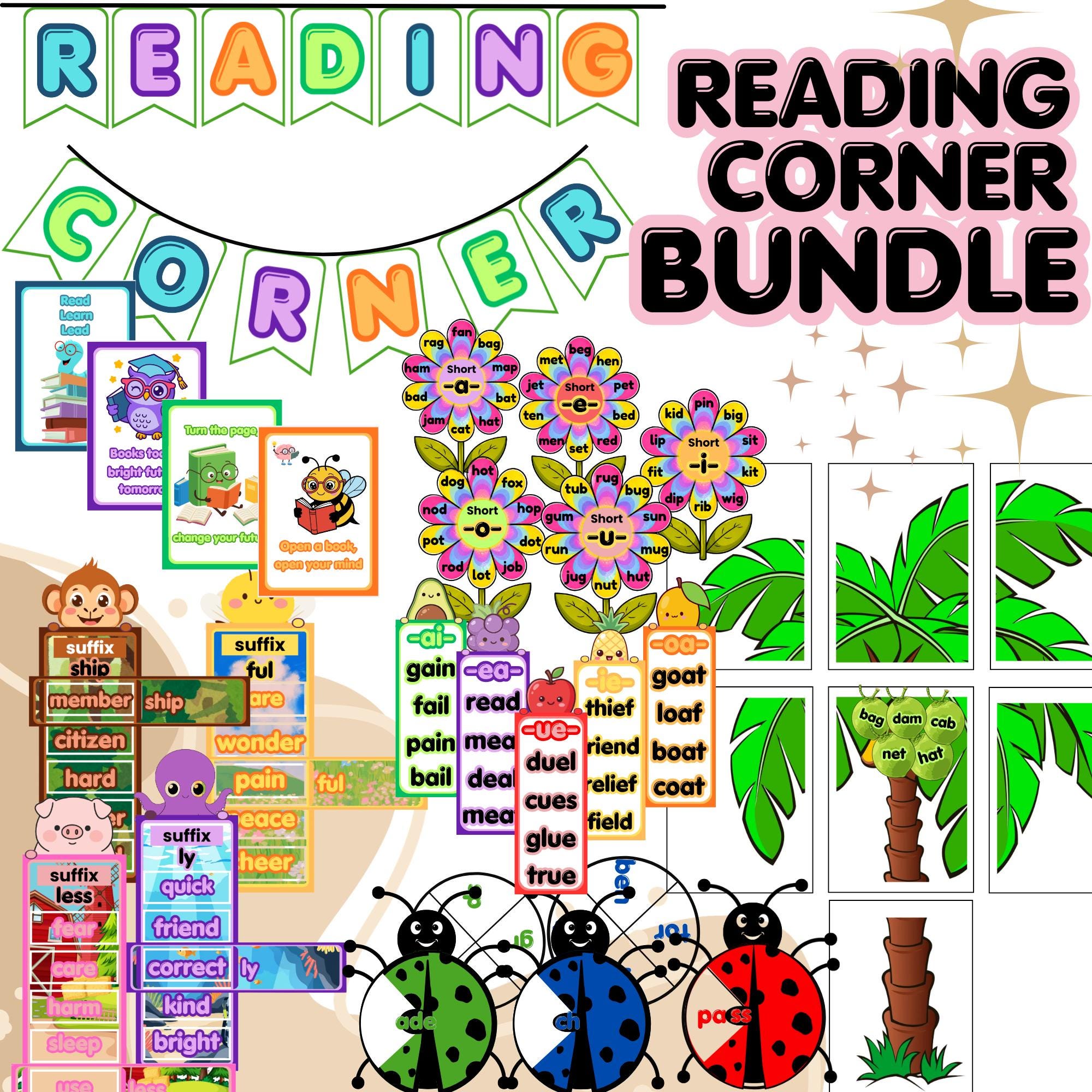 Reading Corner Bundle | Printable Phonics & Literacy Materials (A4 Size ...