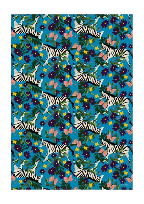 zebra wrapping paper