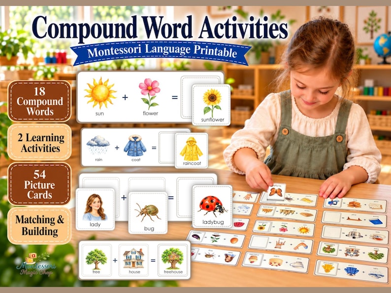 Compound Word Activities | Match & Build - Etsy
