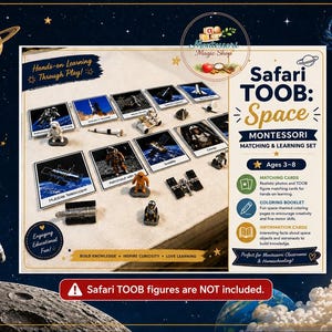 Montessori Space Matching Cards | Safari TOOB Activities, Coloring Booklet (Ages 3-8)
