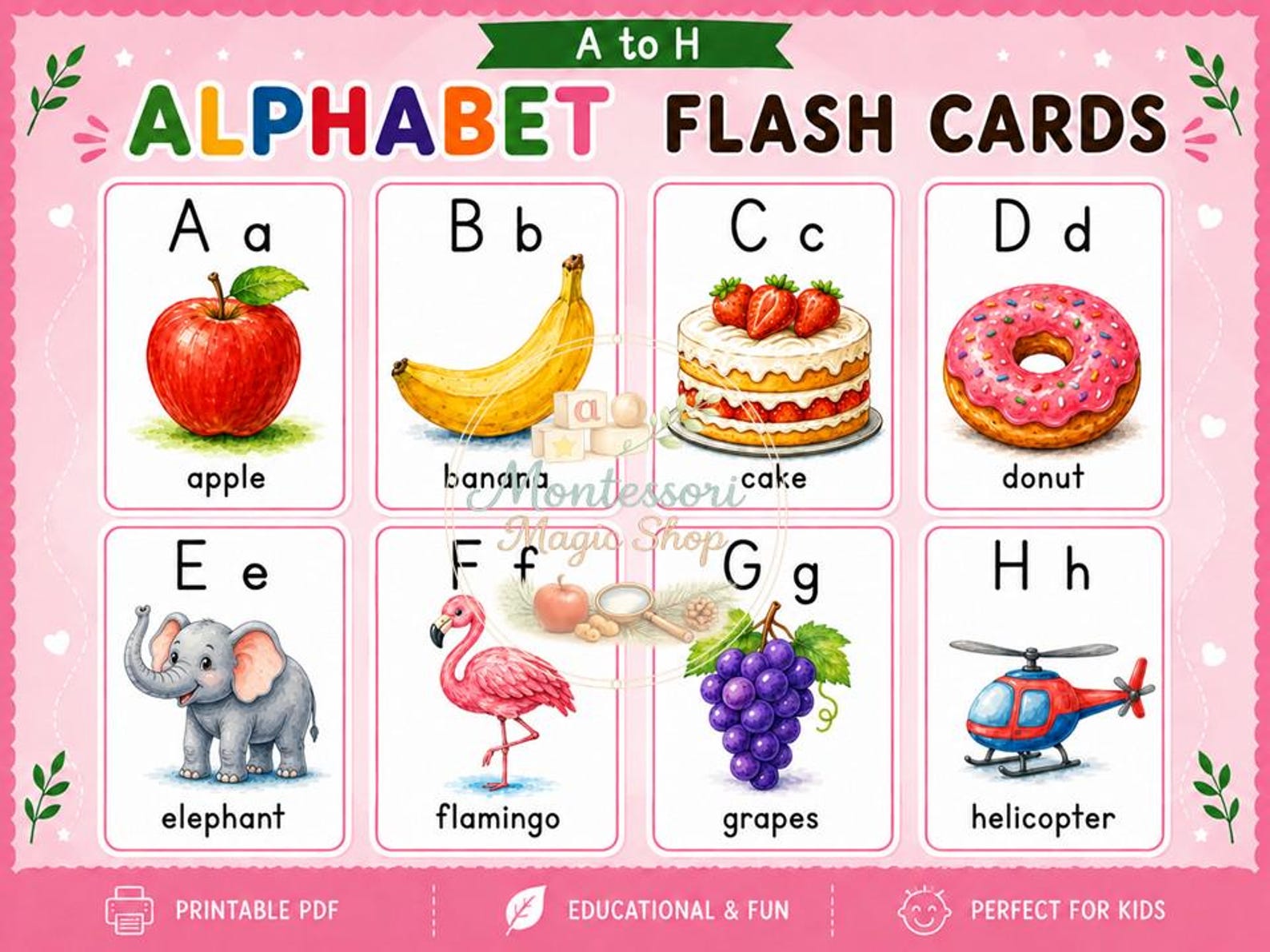 Alphabet Flash Cards and Coloring Booklet | A-Z Preschool Printable