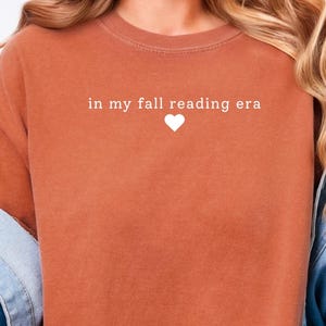Comfort Colors® Fall Reading Shirt, Cozy Fall T-Shirt, Pumpkin Patch Outfit, Book Club Shirt, Autumnal Shirt, Fall Reading Shirt
