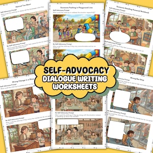 10 Assertive vs Passive Communication Worksheets for Kids | Self Advocacy Activities | Speaking Up Skills | Social Skills Homeschool (PDF)