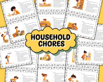 30 tarjetas de tareas domésticas para niños / Actividades imprimibles para desarrollar habilidades para la vida / Aprendizaje de rutinas diarias / Habilidades para la independencia en la educación en el hogar (PDF)