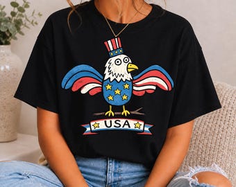 Design dell'aquila americana per il 4 luglio (download immediato in formato PNG)