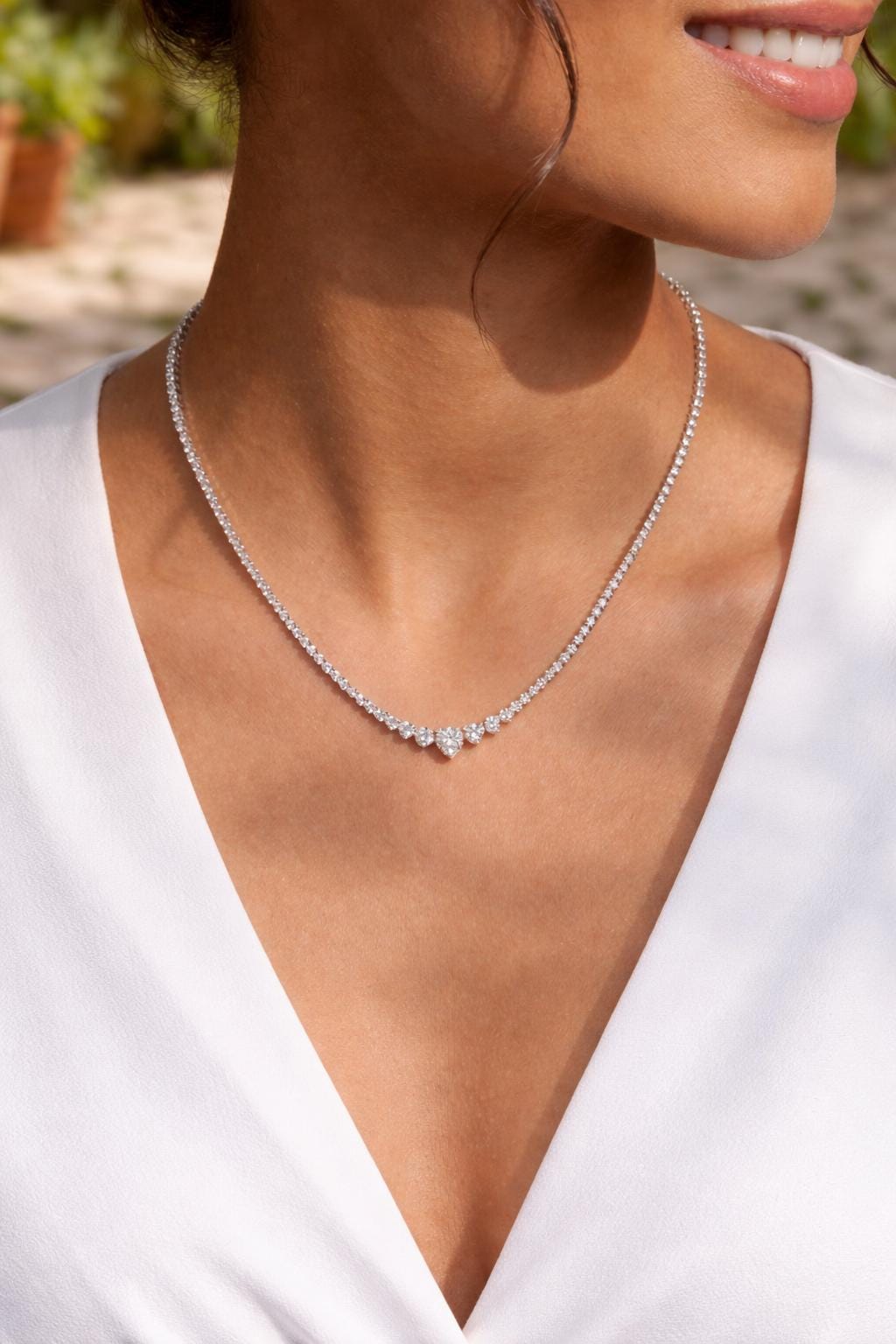 7 Ct Tennis Necklace - Etsy