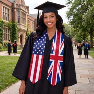 Custom Country Flag Graduation Stole: Class of 2026 Sash