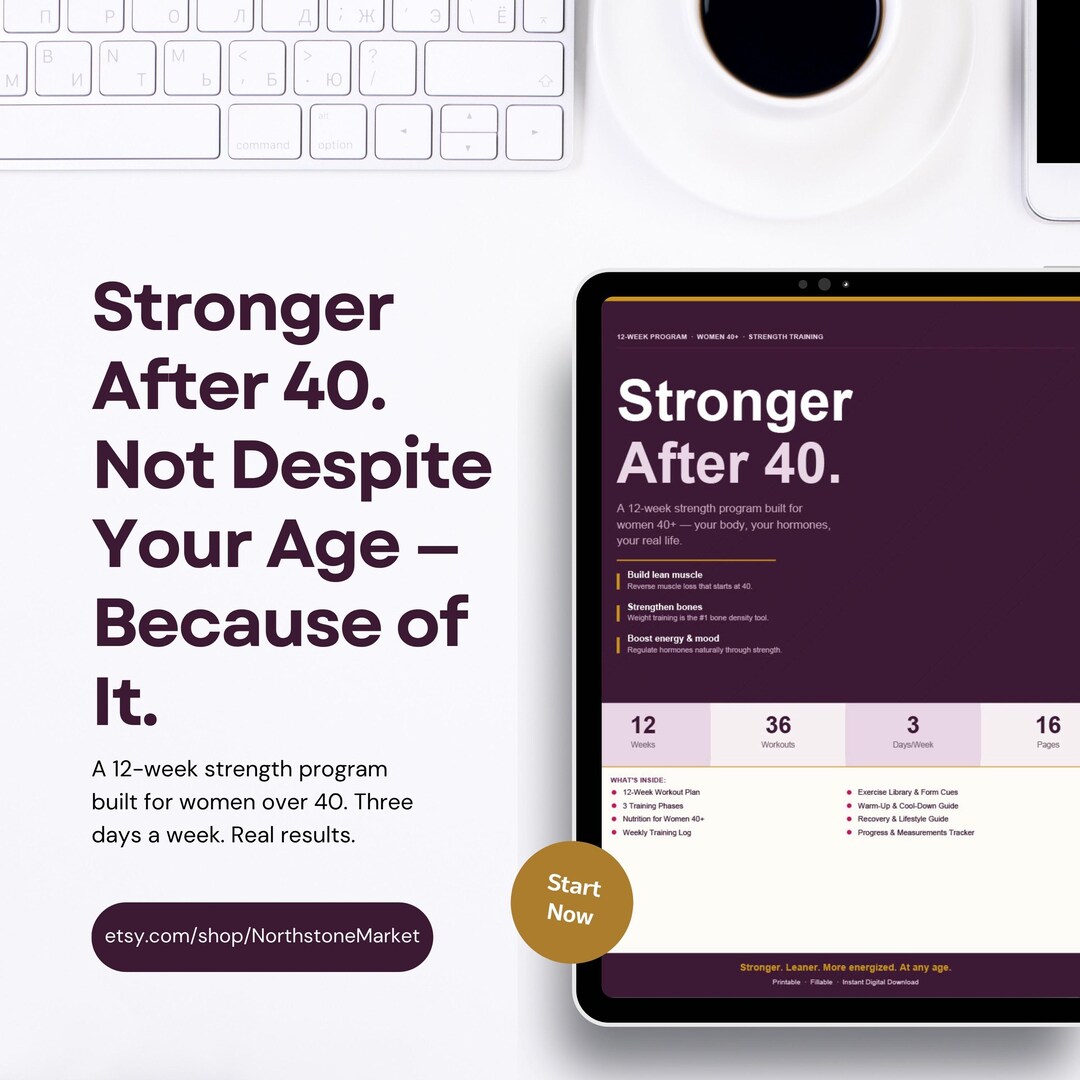 Female Powerlifting Program.pdf Strength Training Program for Women Over 40 | Fillable PDF Workout ...