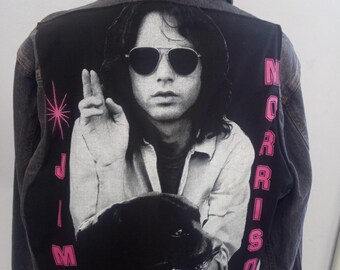 Chaqueta vaquera vintage reciclada "Jim Morrison"