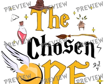 The Chosen One Digital Design | Wizard Theme Shirt PNG | Magical Flying Ball Printable SVG | Witchcraft and Wizardry Graphic