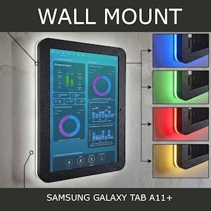Samsung Galaxy Tab A11+ 11.0" wall mount | Home Assistant | RGB LED home automation tablet frame | Smart Home | Tablet wall mount