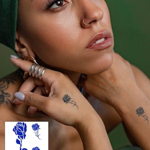 2 sheets | Semi-Permanent Tattoo | Rose set | Lasts up to 2 weeks | Gift Idea | Temporary Tattoo | Jagua Henna | Cruelty free