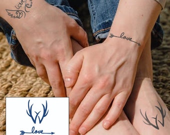 1 sheet | Semi-Permanent Tattoo | Love Wrist set | Lasts up to 2 weeks | Gift Idea | Temporary Tattoo | Jagua Henna | Cruelty free