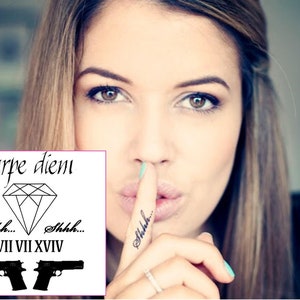 1 sheet of FINGER and hand tattoos || A5 set || Shhhhh || Revolver