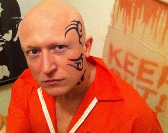 Tribal Face Temporary Tattoos: Halloween Costume, Realistic Transfer (Pair)
