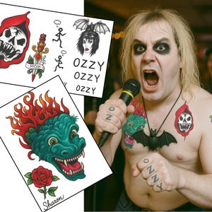 Sabbath Rocker inspiriert temporäre Tattoos - realistisch - SCHNELLER VERSAND